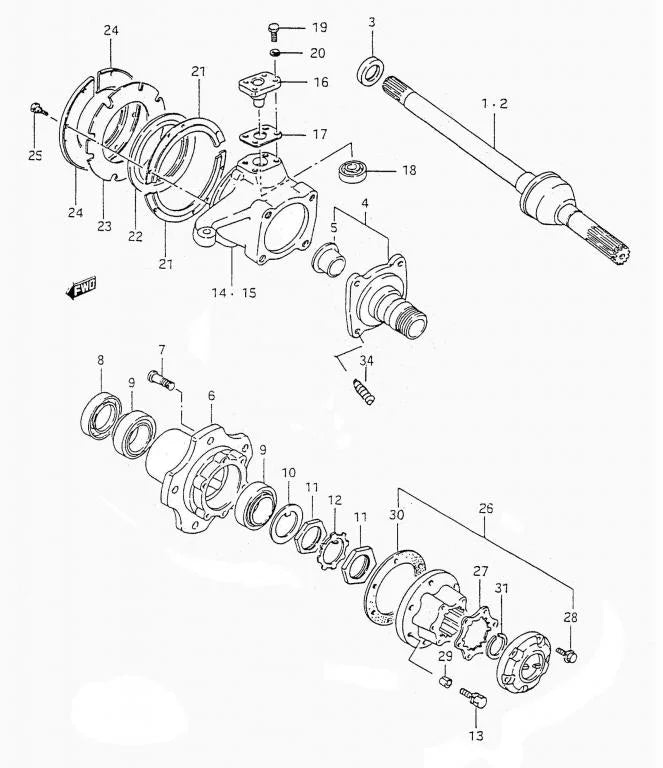 Front Knuckle/Axle Seal Kit